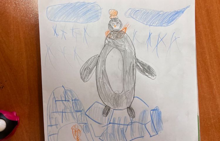 آموزش نقاشی پنگوئن 8