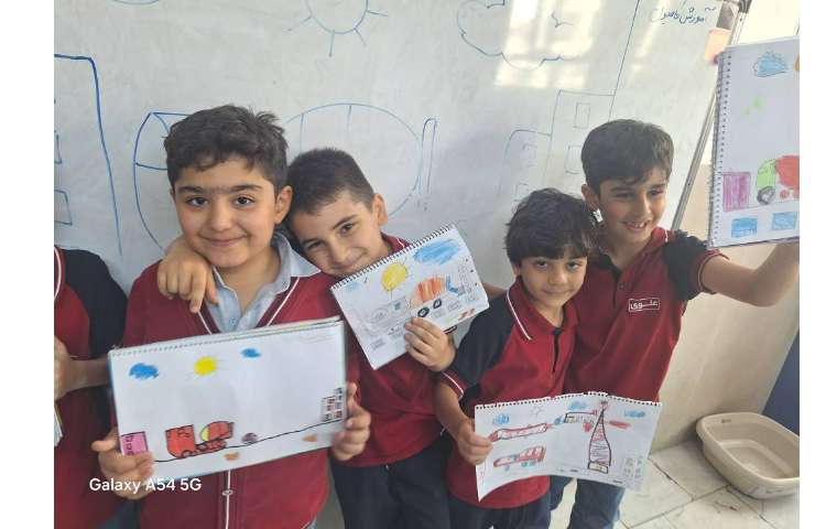 آموزش نقاشی کامیون ،ماشین سیمان 3