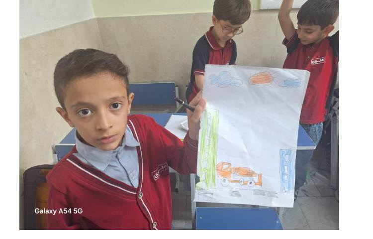 آموزش نقاشی کامیون ،ماشین سیمان 7