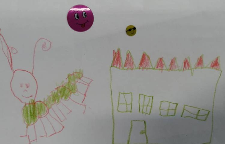 آموزش نقاشی کرم با دایره 7