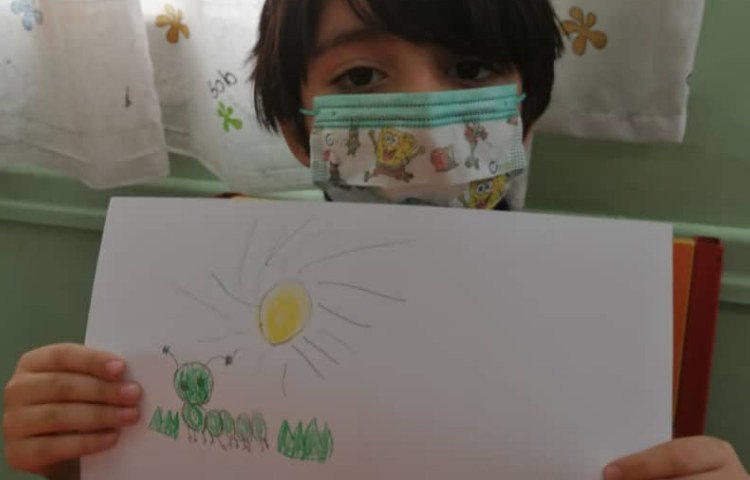 آموزش نقاشی کرم با شکل دایره 2