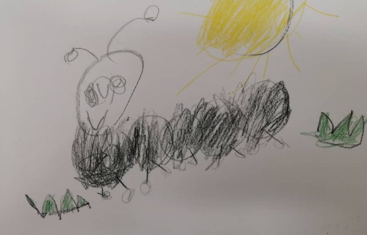 آموزش نقاشی کرم با شکل دایره 3