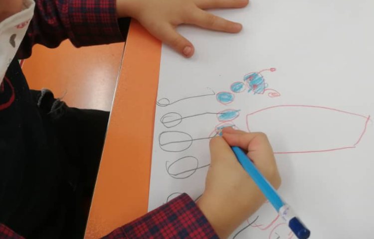 آموزش نقاشی کرم با شکل دایره 6