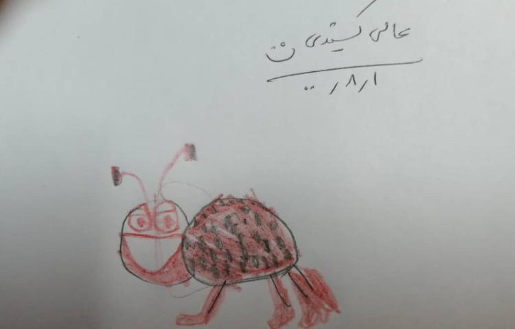 آموزش نقاشی کفشدوزک 2