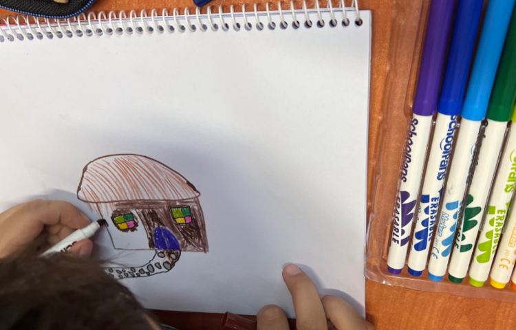 آموزش نقاشی کلبه کاه گلی 5