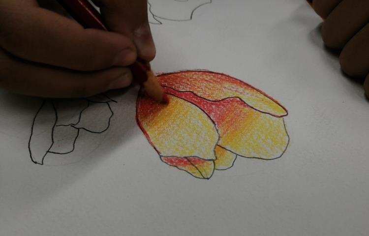 آموزش نقاشی گل پایه چهارم 6