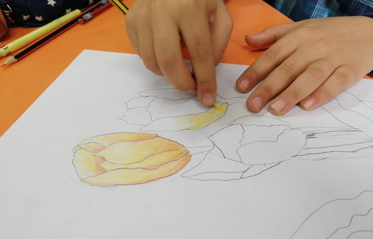 آموزش نقاشی گل پایه چهارم 7