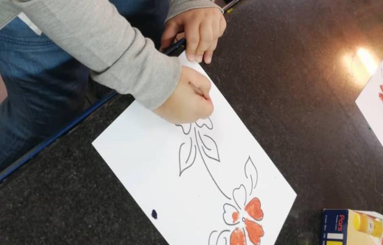 آموزش نقاشی گل 1