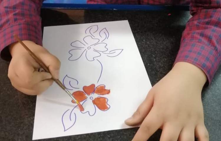 آموزش نقاشی گل 8
