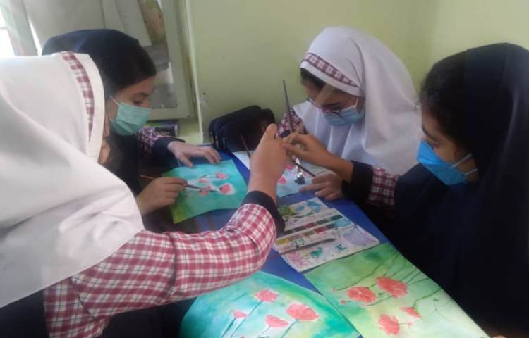 آموزش هنر ،کار با آبرنگ 4