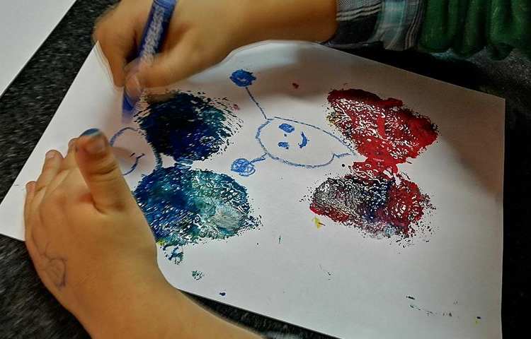 آموزش چاپ و نقاشی با سیم ظرفشویی روی کاغذ 3