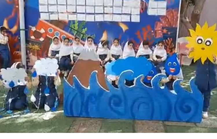 آموزش چرخه ی آب دانش آموزان عزیز پایه اول دبستان پرتوعلوی