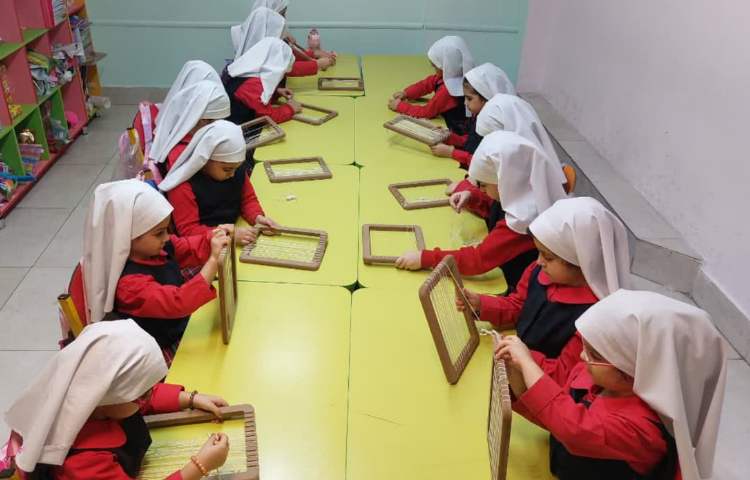 آموزش چله کشی روی دار قالی 2