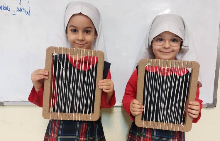 آموزش چله کشی روی دار قالی