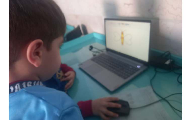 آموزش کامپیوتر : کشیدن پروانه در محیط paint 7