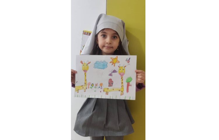 آموزش کشیدن زرافه با استفاده از قاشق 3