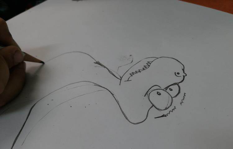 آموزش کشیدن نقاشی دایناسور پایه سوم 2