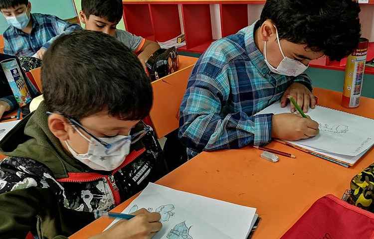 آموزش کشیدن نقاشی دایناسور پایه سوم 5