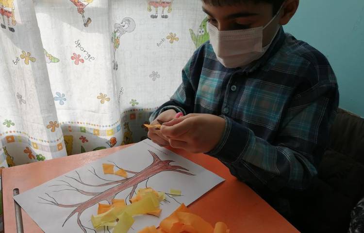 آموزش کلاژ درخت پاییزی 1