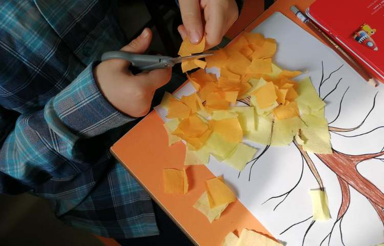 آموزش کلاژ درخت پاییزی 3