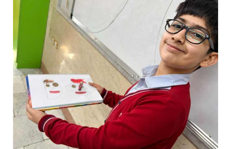 آموزش کلاژ صورت شاد و غمگین 1