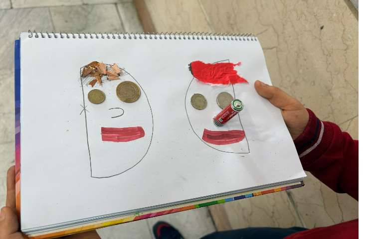 آموزش کلاژ صورت شاد و غمگین 2