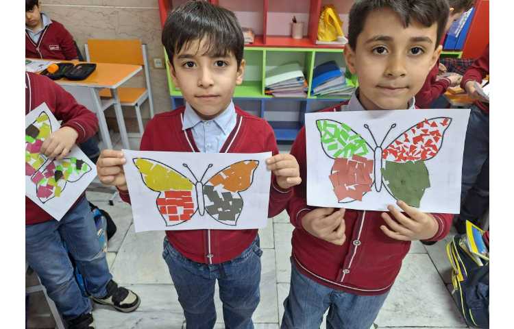 آموزش کلاژ پروانه 7