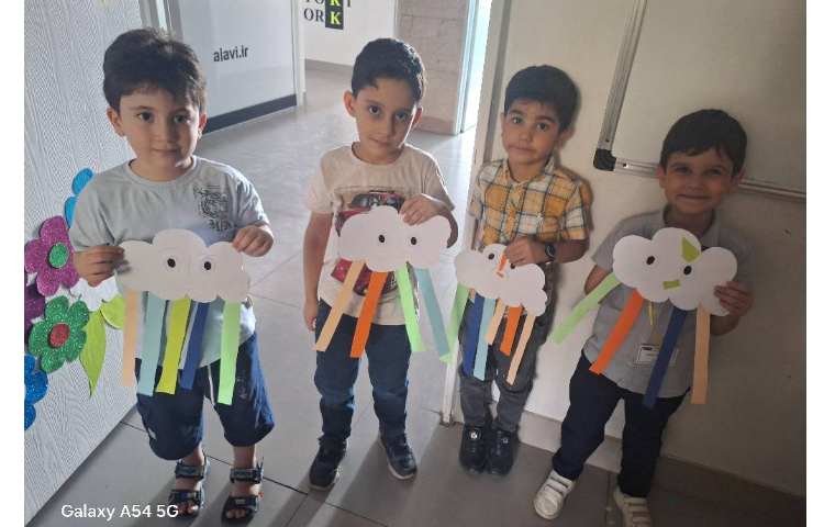 آویز رنگین کمانی با نشان دادن صورت 1