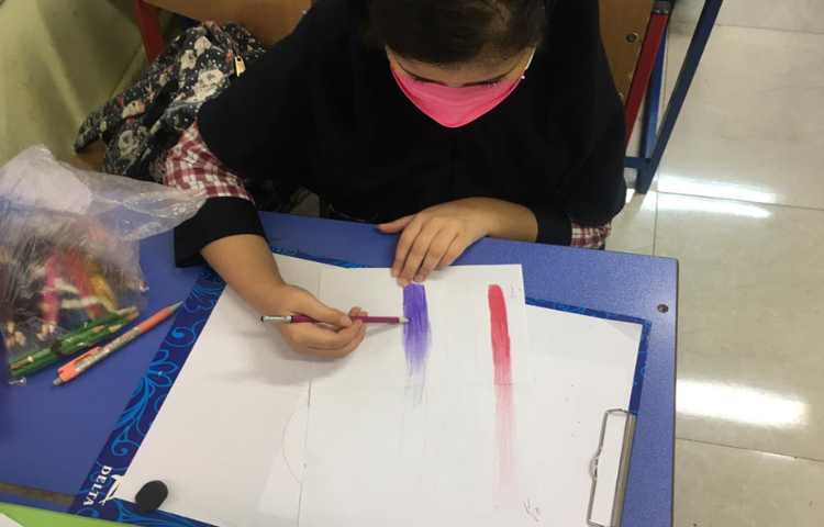 ادامه کار حرفه ای گل با مداد رنگی ( آموزش طراحی ساقه و برگ ، آموزش سایه روشن حرفه ای گلبرگ ها ) 3