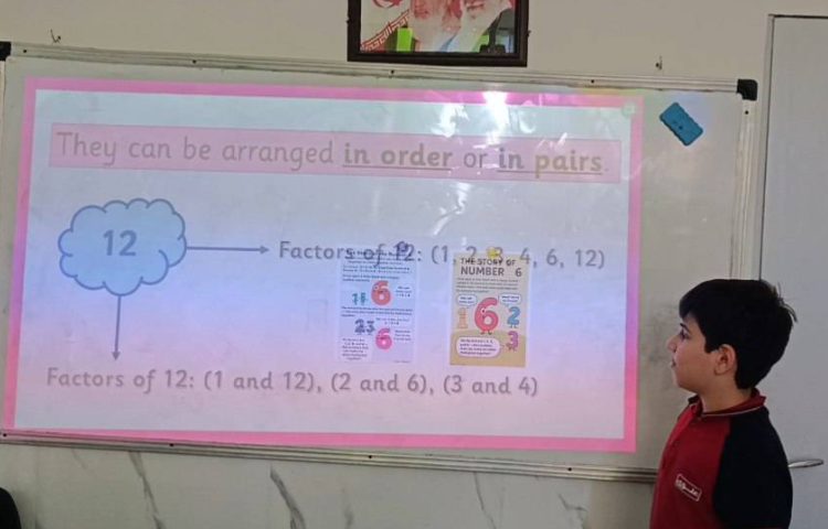 ارائه دانش‌آموزان در زنگ ریاضی به زبان انگلیسی 3