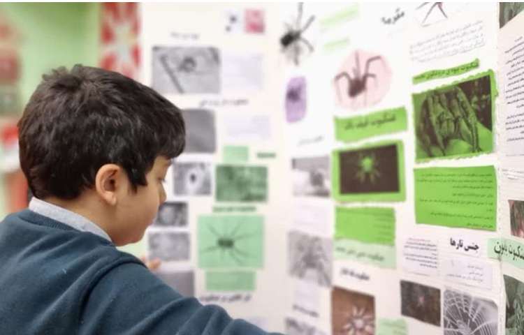 ارائه و توضیح پوسترهای گروه های چهارگانه دانش آموزان دبستان علوی 4