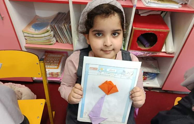 اریگامی گل لاله 7