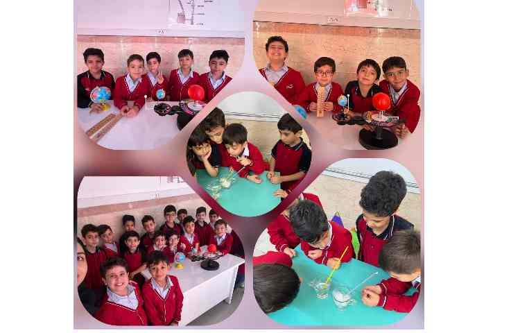 ازمایشگاه درک عینی پیدایش شب و روز و تغییرات دما 1