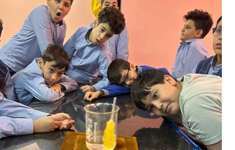 ازمایش علوم برای حل شدن نبات در سه حالت مختلف در آب و بررسی سرعت آنها. 3