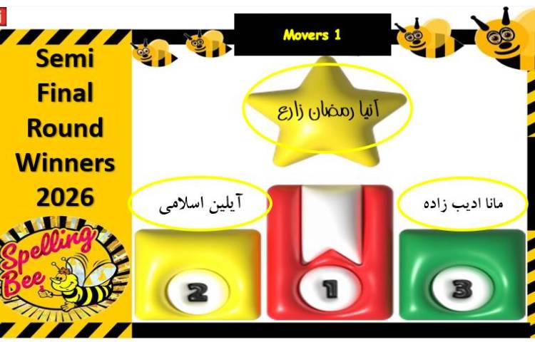 اسامی دانش آموزان برنده در مسابقه Spelling Bee 2