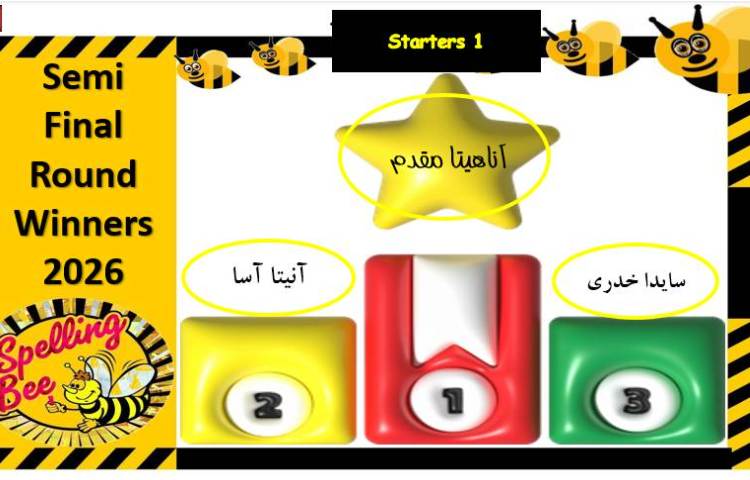 اسامی دانش آموزان برنده در مسابقه Spelling Bee 4