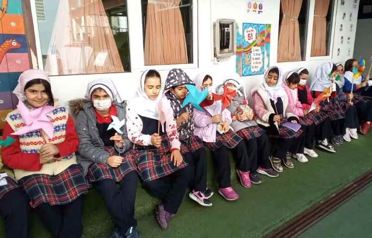 استفاده از بادنما وبه حرکت درآوردن فرفره های رنگی 2