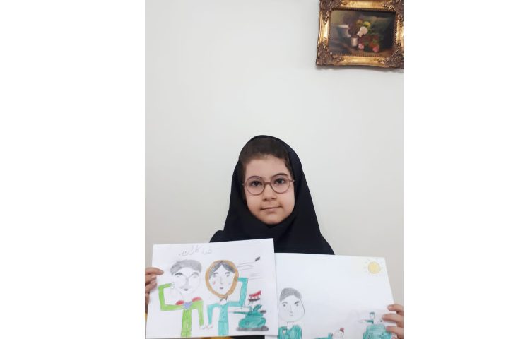 اشی زیبا توسط دختر خوبم باران گروسی مربوط به درس ششم فارسی(فداکاران)