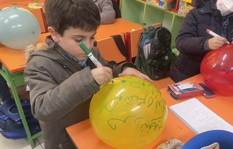 املای بادکنکی با او استثنا پایه اول دبستان 1