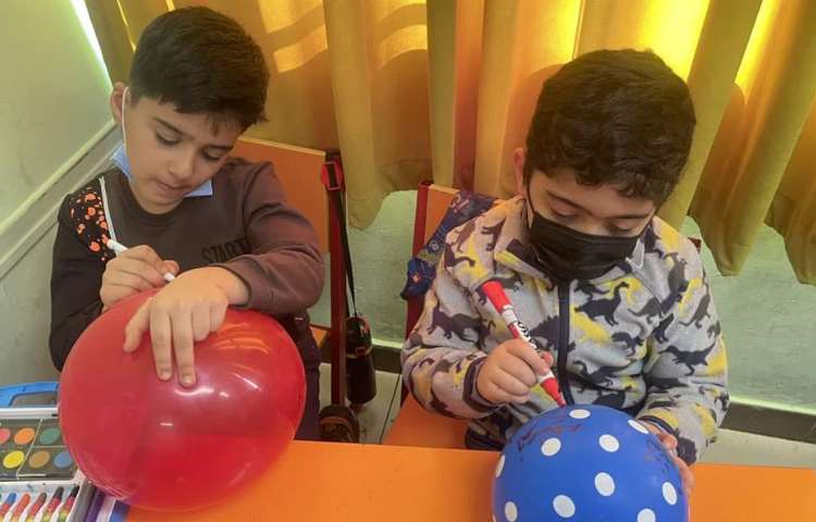 املای بادکنکی با او استثنا پایه اول دبستان 4