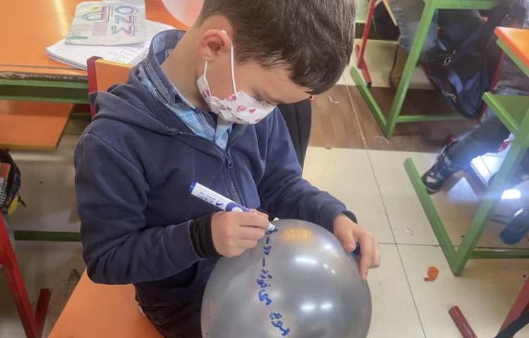 املای بادکنکی با او استثنا پایه اول دبستان 5