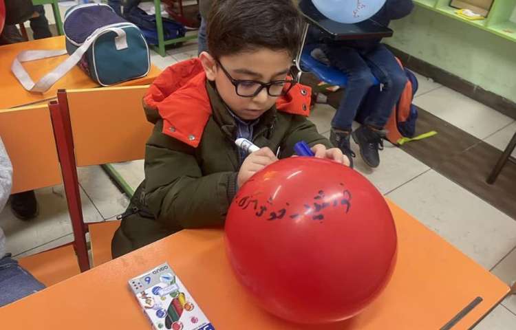 املای بادکنکی با او استثنا پایه اول دبستان 6