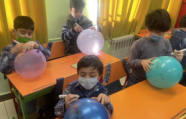 املای بادکنکی با او استثنا پایه اول دبستان 7