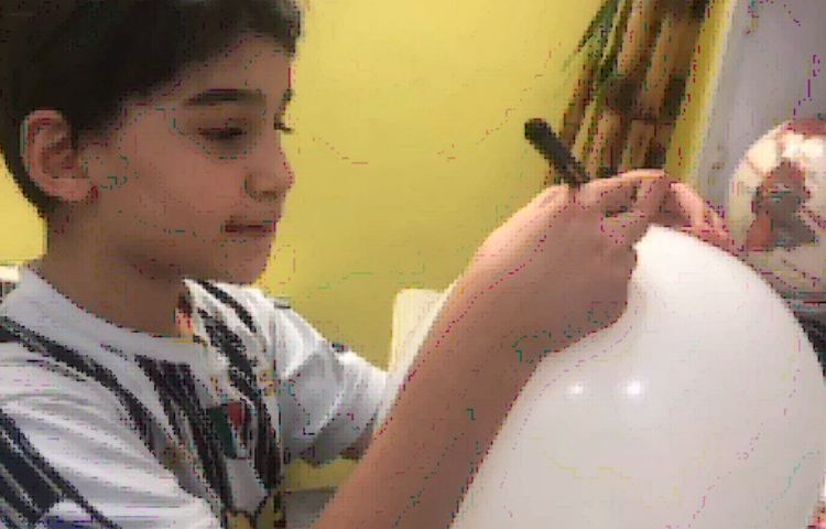 املای بادکنکی بصورت مجازی در پایه سوم 3