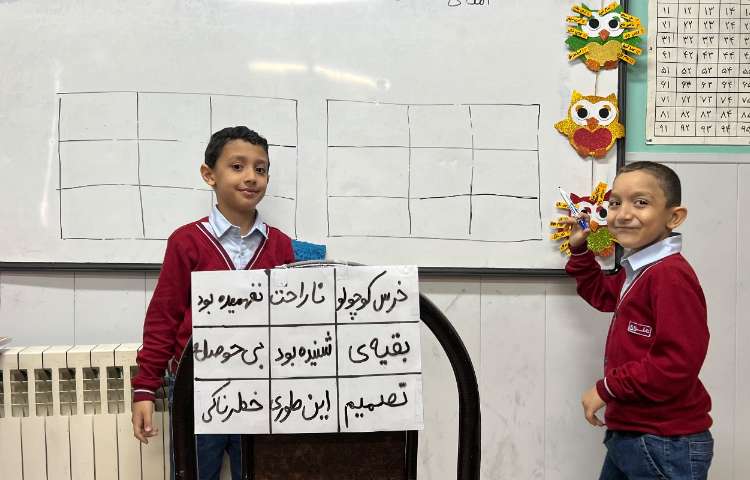 املای خلاق درس خرس کوچولو و مدرسه ی خرگوش ها