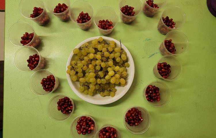 :انار و انگور برای تثبیت نشانه اَ، کلاس انگور 2