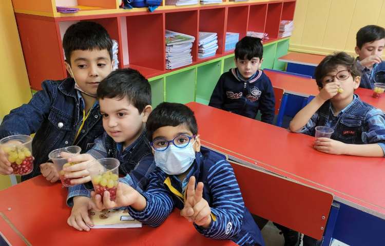 :انار و انگور برای تثبیت نشانه اَ، کلاس انگور 5