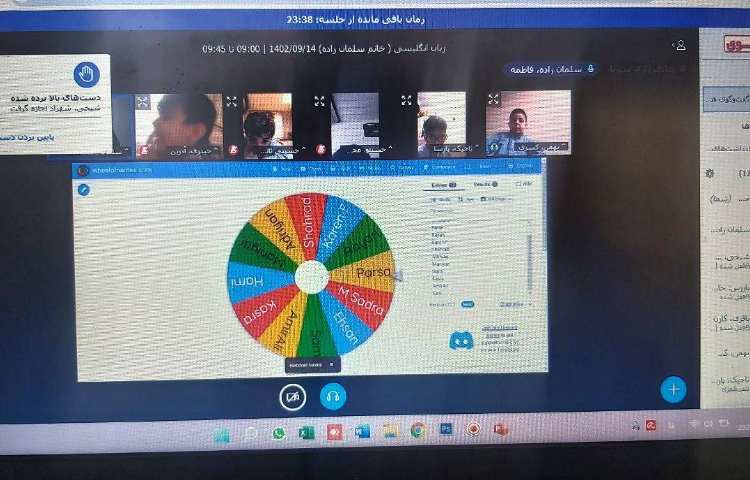 انتخاب تصادفی نامِ زبان آموزان برای پاسخ به سوال