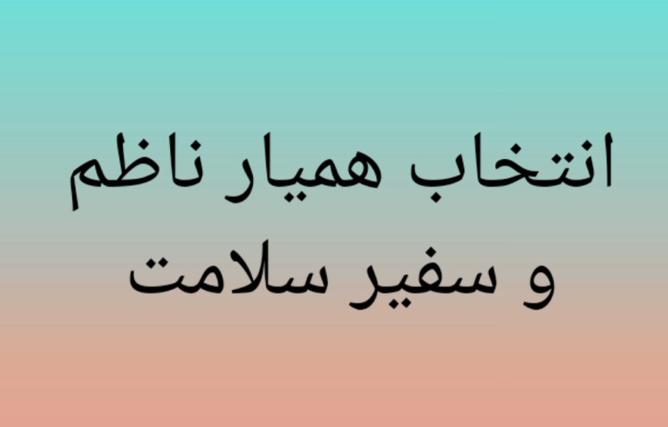انتخاب همیار ناظم و سفیرسلامت 1