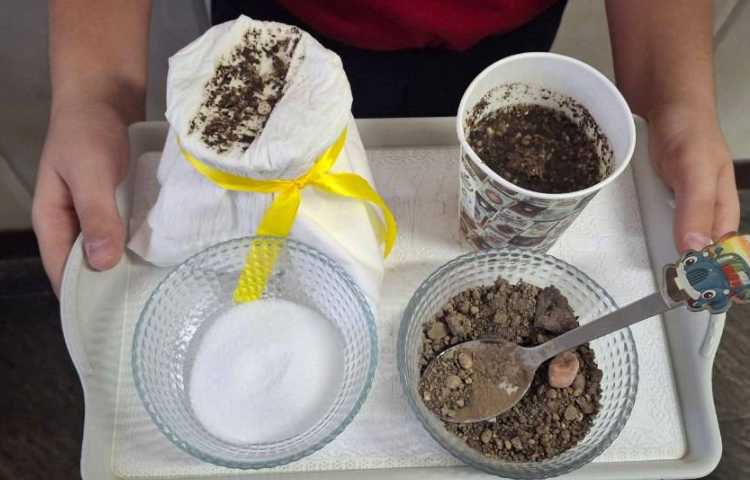 انجام آزمایش درس دوم علوم(جداسازی مخلوط ها) 2